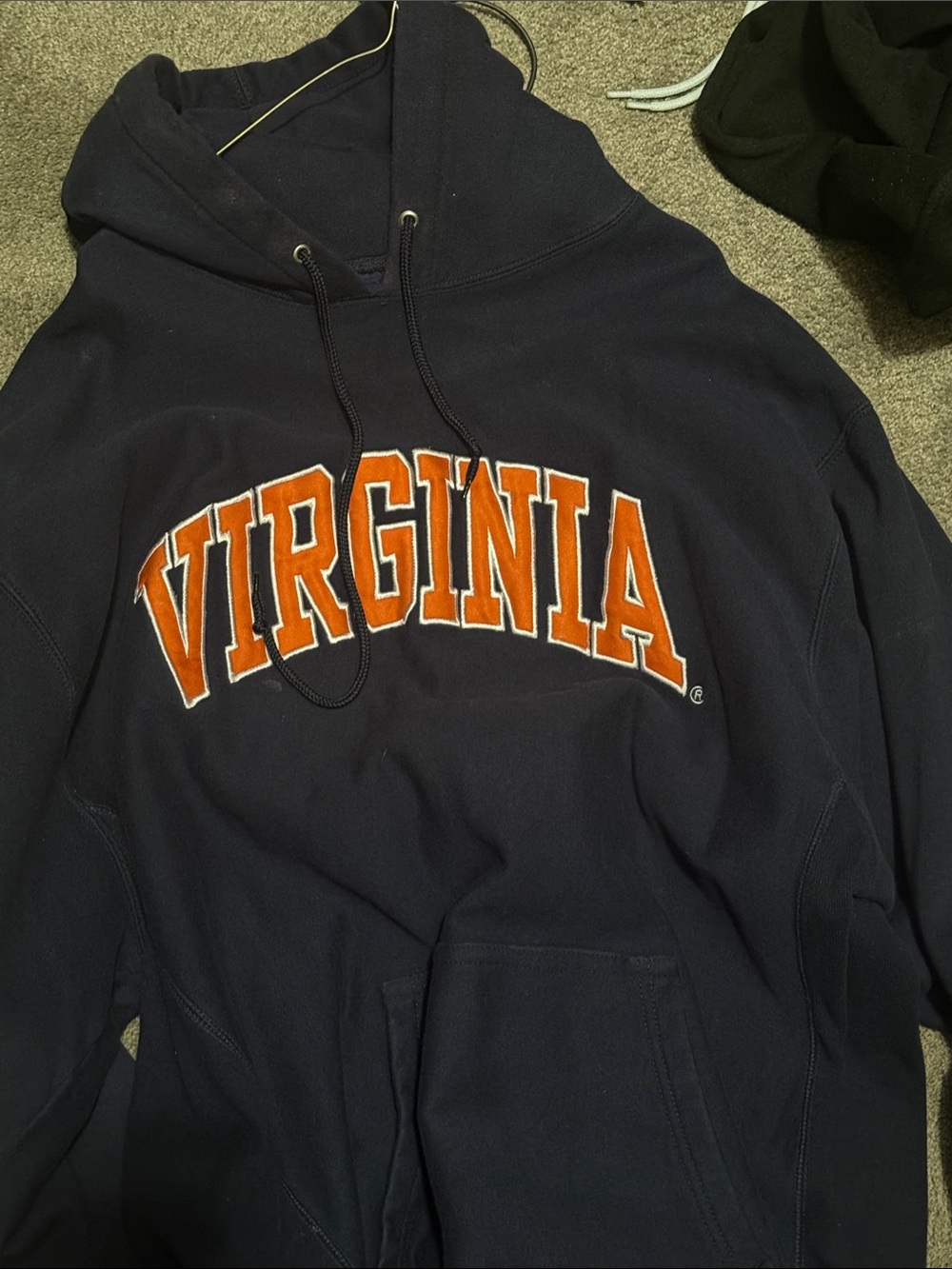 Virginia Arch Logo Navy Hoodie - Unbranded